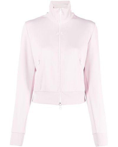Courreges High-neck Zip-up Sweatshirt - Pink