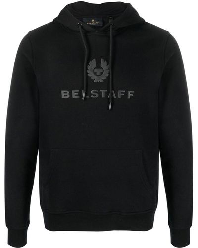 Belstaff Sudadera con capucha y logo estampado - Negro