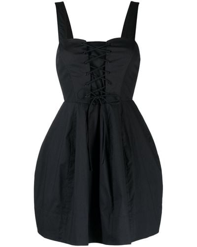 STAUD Mini-jurk Met Veters - Zwart