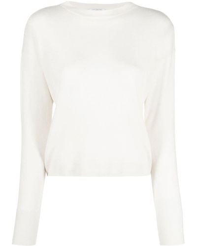 Malo Crew-neck Cashmere Sweater - White