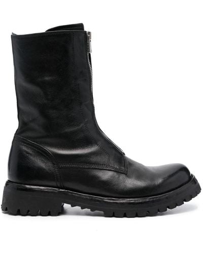 Officine Creative Loraine Zip-up Leather Boots - Black