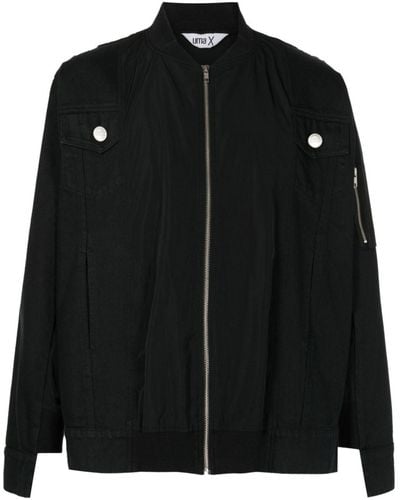 UMA | Raquel Davidowicz Flap-pockets Cotton Bomber Jacket - Black