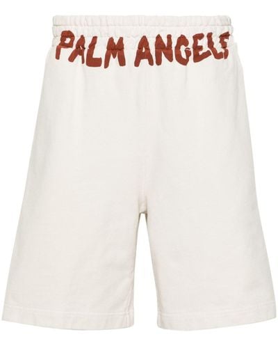 Palm Angels Joggingshorts mit Logo-Print - Weiß