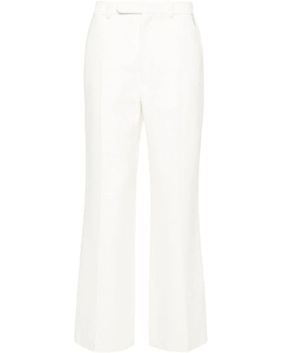 Casablanca Straight-leg Jacquard Pants - White