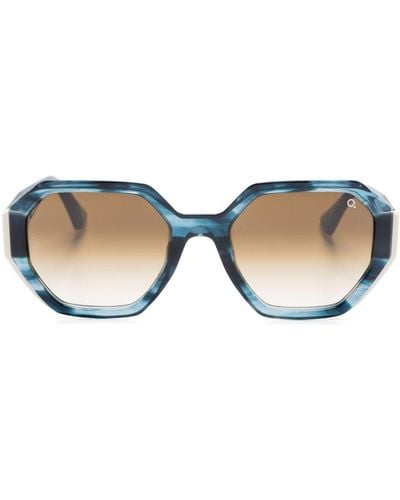 Etnia Barcelona Derroche Geometric-frame Sunglasses - Blue