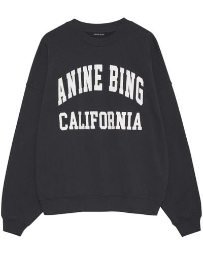 Anine Bing Miles Sweatshirt aus Bio-Baumwolle - Schwarz