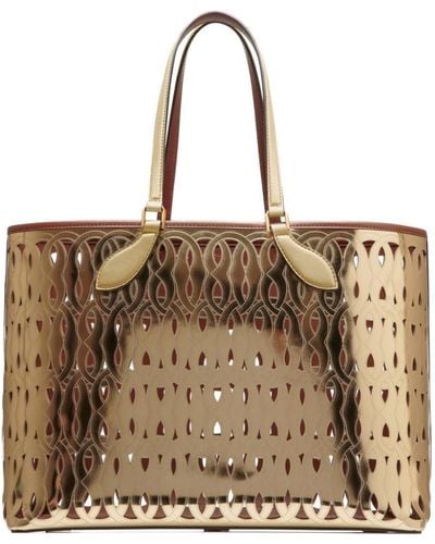 Bally Lago Leather Tote Bag - Natural