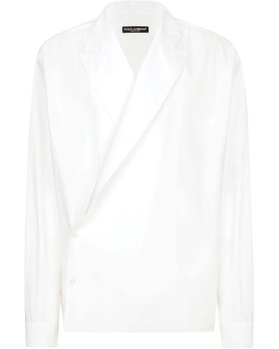 Dolce & Gabbana Cotton Wrap Shirt - White