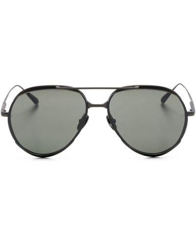 Linda Farrow Matisse Pilot-frame Sunglasses - Grey