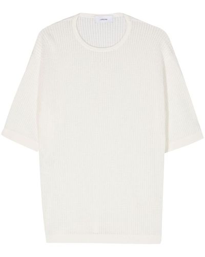 Lardini Open-knit Short-sleeve Jumper - White