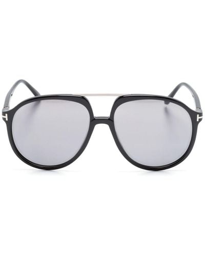 Tom Ford Archie Pilot-frame Sunglasses - Black