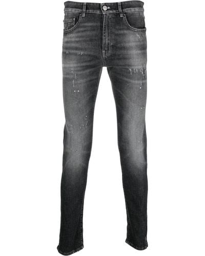 PT Torino Jeans slim con effetto vissuto - Grigio