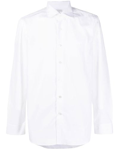 Caruso Katoenen Overhemd - Wit