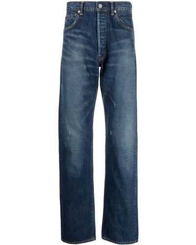 Visvim Mid Waist Straight Jeans - Blauw