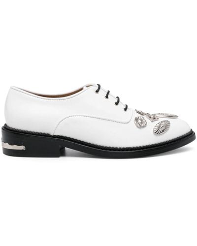 Toga Embellished Oxford Shoes - White