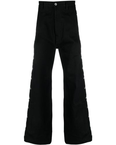 Rick Owens Pusher Wide-leg Cotton Jeans - Black