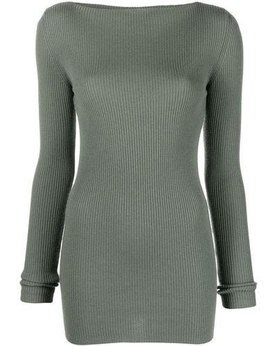 Rick Owens Sweater Met Uitgesneden Rug - Groen