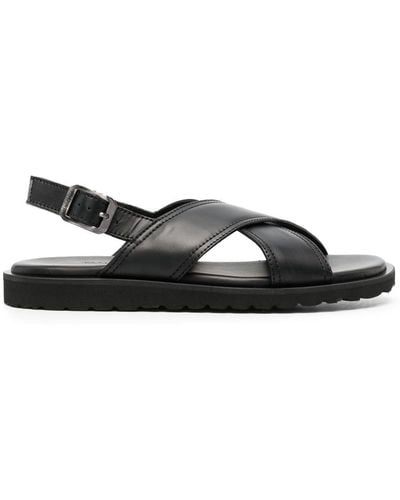 Baldinini Cross-strap Leather Sandals - Black