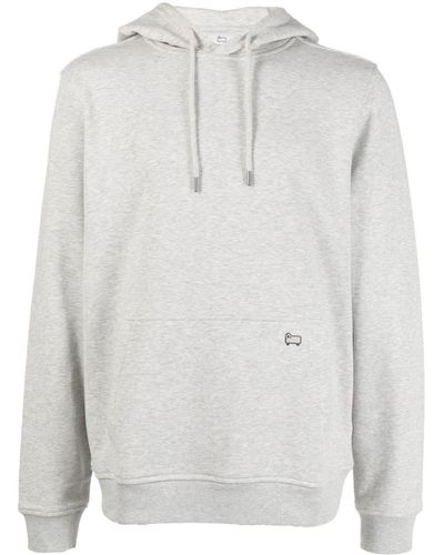 Woolrich Embroidered-logo Fleece Hoodie - White
