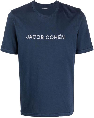 Jacob Cohen T-shirt Met Ronde Hals - Blauw