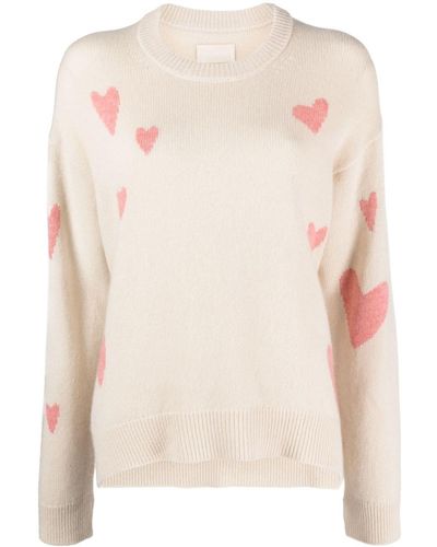 Zadig & Voltaire Markus Hearts Cashmere Sweater - Natural