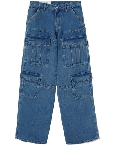 Ambush Jeans in stile cargo a vita alta - Blu