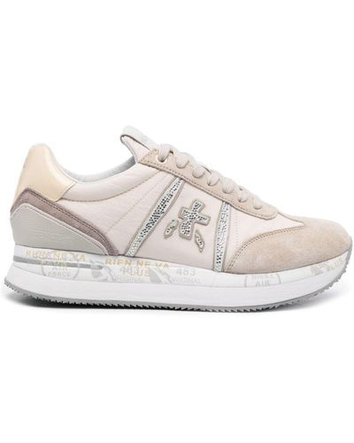 Premiata Zapatillas Conny con apliques de strass - Blanco