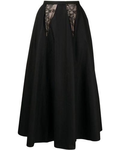 Giambattista Valli Lace-detail High-waist Skirt - Black