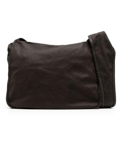Guidi Smooth-grain Leather Shoulder Bag - Black