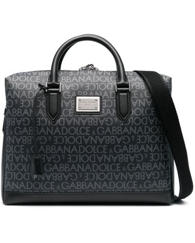 Dolce & Gabbana Laptophoes Met Logoprint - Zwart