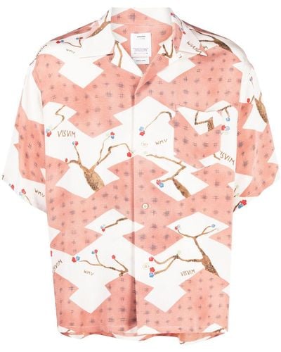 Visvim Graphic-print Short-sleeve Shirt - Pink