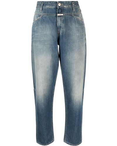 Closed Jeans X-Lent affusolati con vita media - Blu