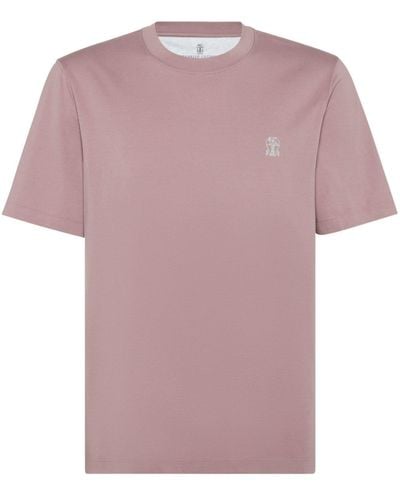 Brunello Cucinelli ロゴ Tシャツ - ピンク