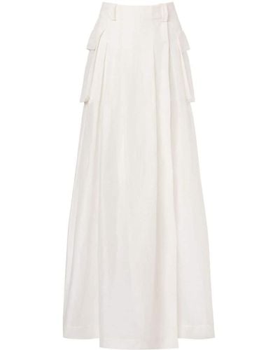 Alberta Ferretti High-waist Cargo Skirt - White