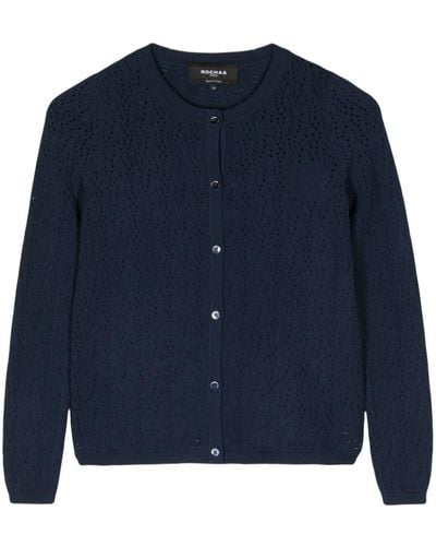 Rochas Open-knit Cardigan - ブルー