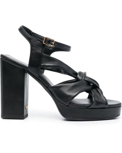 Zadig & Voltaire Forget Me Knot Leather Sandals - Black