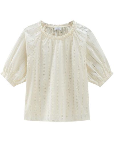 Woolrich Broderie Anglaise Cotton Blouse - White