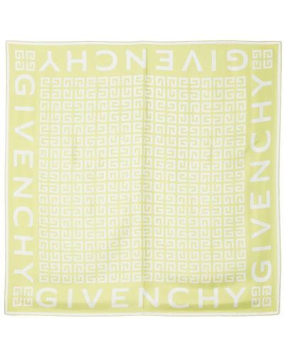 Givenchy Logo-monogram Silk Scarf - Yellow