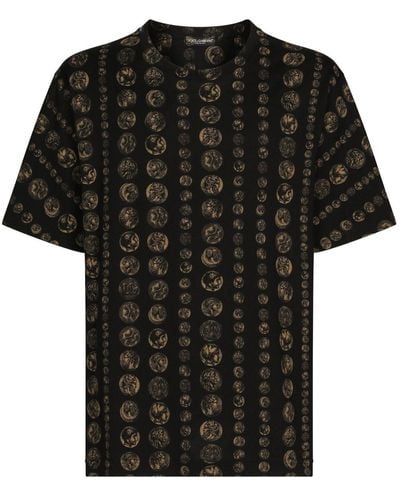 Dolce & Gabbana Graphic-print Short-sleeve T-shirt - Black