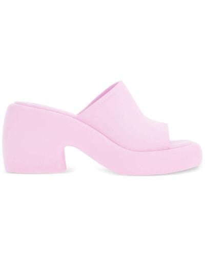 Ferragamo 55mm Open-toe Platform Slides - Pink