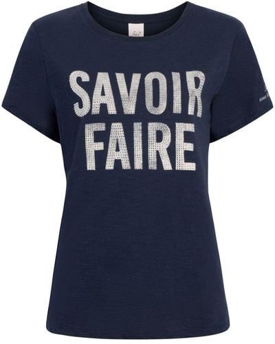 Cinq À Sept T-shirt Savoir Faire - Bleu