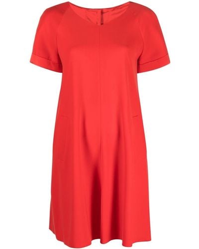 Emporio Armani Gusset-detail Mini Dress - Red