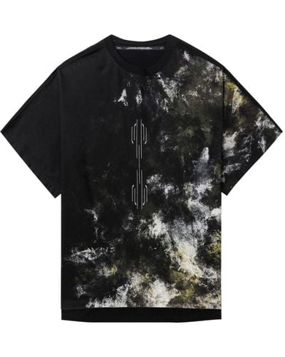 Julius T-shirt con fantasia tie-dye - Nero