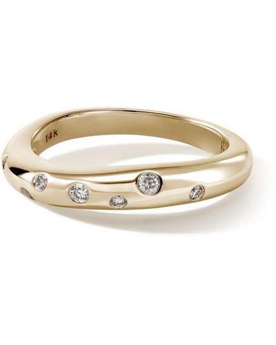 John Hardy 18kt Yellow Gold Surf Diamond Ring - Metallic