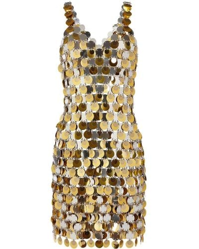 Rabanne Mini-jurk Met Maliën - Metallic