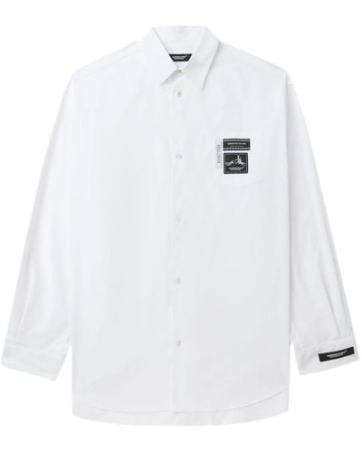 Undercover Logo-patch Cotton-blend Shirt - White
