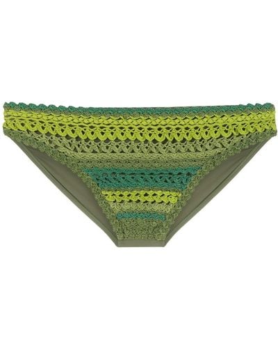 Amir Slama Crochet Swim Briefs - Green