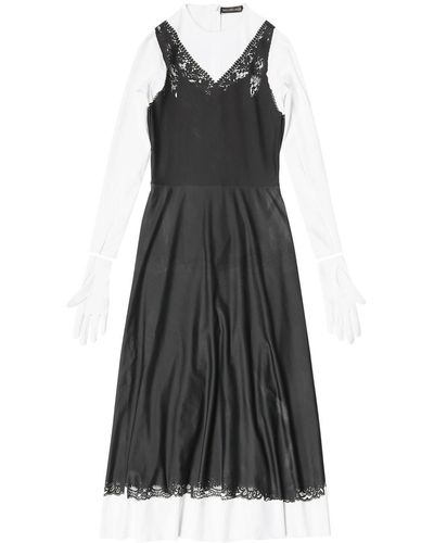 Balenciaga Kleid im Layering-Look - Schwarz