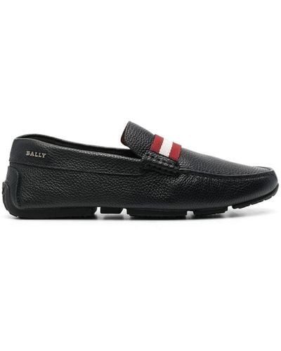Bally Pearce Stripe-trim Detail Loafers - Black