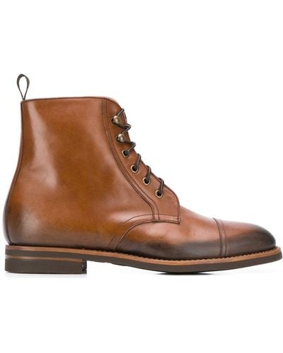 SCAROSSO Paolo Caramello Lace-up Boots - Brown